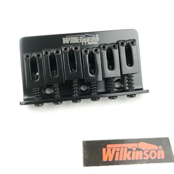 Wilkinson Elektrinė Gitara Fiksuotojo Tiltas, String Per Tiltą Steg Tailpiece string tarpai 10.5 mm WOF01 Juoda - Nuotrauka 1  