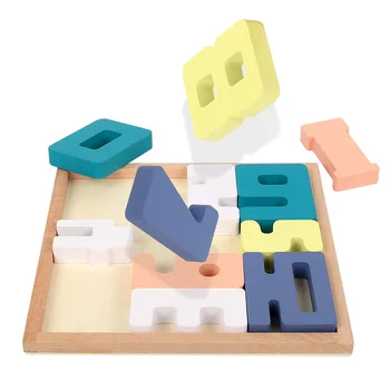 Kūdikių Mediniai Matematikos Skaitmeninis Žaislai 3D Skaičius Blokai Montessori Dėžutės Numerį Valdybos Puzzle Žaidimai Švietimo Žaislai Ikimokyklinio amžiaus - Nuotrauka 1  