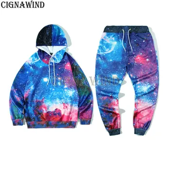 Mados hoodie vyrų/moterų šviesus žvaigždėtas dangus 3D spausdinimo hoodies palaidinukė atsitiktinis ziajać Harajuku streetwear viršūnės - Nuotrauka 1  