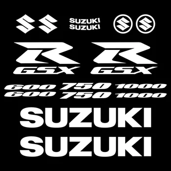 Šviesą atspindinčios Suzuki GSXR 600 750 1000 Lipdukai Lipdukai Bakas Logotipas Nustatyti Šalmas Emblema Vinilo Komplektas - Nuotrauka 2  