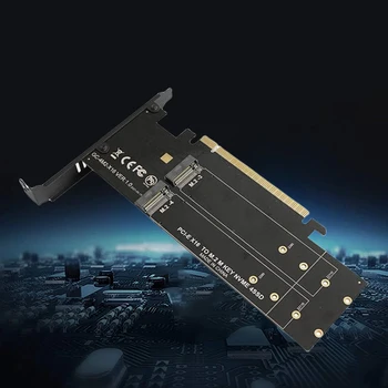 M. 2 NVME Plėtros Kortelę ar Metalo PCIE 3.0 X16 SSD Stove Kortelės M Klavišą HDD Adapteris Reguliatorius Palaiko Raid su Heatsink - Nuotrauka 1  