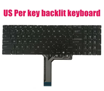 JAV Per klavišas klaviatūra su foniniu apšvietimu MSI GL75 9SE9SD/9SEK/9SDK(MS-17E5) - Nuotrauka 2  