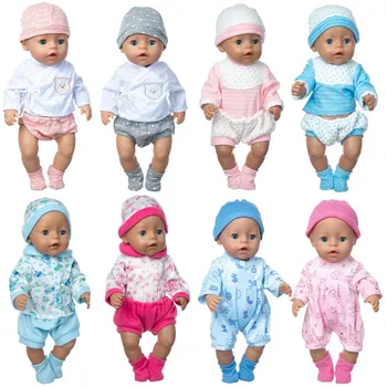 Naujas puikus pavasario 2021 kostiumas Dėvėti 43cm Baby Doll, 17 Colių Gimusių Kūdikių Lėlės Drabužiai Ir Aksesuarai - Nuotrauka 1  
