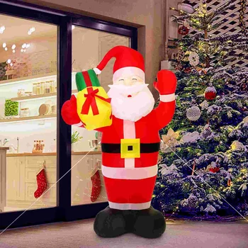 1 Set Santa Claus Pripučiamų Kalėdų Lauko Apdailos Built-in LED Žibintai, Pripučiamų Kalėdų Atostogų Šaliai Dekoro - Nuotrauka 1  
