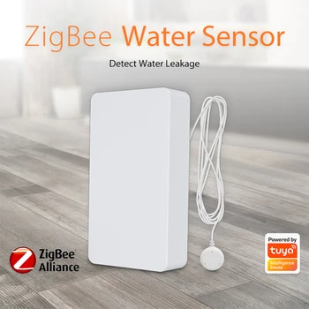 Tuya ZigBee Vandens Nuotėkio Signalizacijos Nuotolinio Valdymo 2.4 GHz, Vandens Nuotėkio Jutiklis, Detektorius Baterija Nešiojamieji Namuose Butas - Nuotrauka 2  