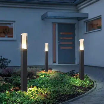 12W Vandeniui LED Sodo Lawnlight Šiuolaikinės Aliuminio Ramstis Šviesos Lauko Kiemas Villa Kraštovaizdžio Vejos Bollardslight - Nuotrauka 1  