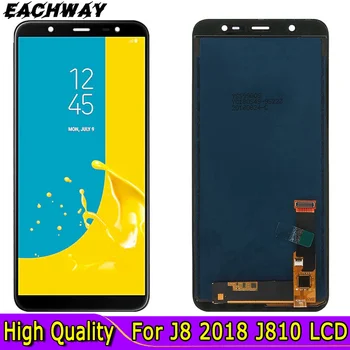 LCD Samsung Galaxy J8 2018 J810 SM-J810 J810M LCD Ekranas Jutiklinis Ekranas skaitmeninis keitiklis Asamblėjos Reguliuoti Ryškumą Samsung J8 - Nuotrauka 1  