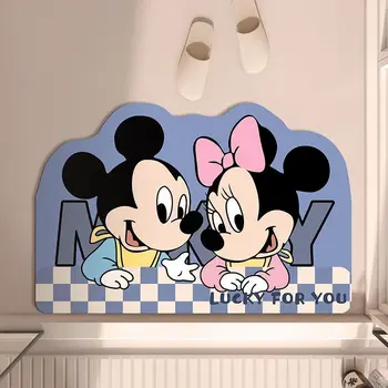 Naujas mielas animacinių filmų Mickey vonios kambarys diatomėjomis purvo grindų kilimėlis kūrybos neslidus vandens nesugeriančių greitai-džiovinimo vonios tualeto durų kilimėlis - Nuotrauka 2  