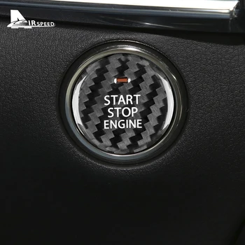 Nekilnojamojo Anglies Pluošto Automobilių Start Stop Variklio Mygtuką Lipdukas Padengti Mazda 3 Axela 2020-2022 Už 