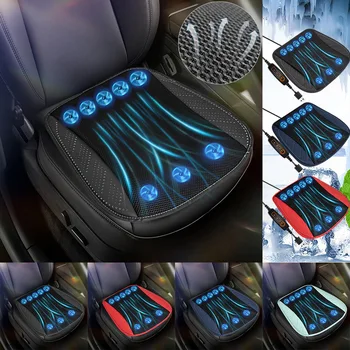 Automobilio Vasaros Cool Ledo Šilko Sėdynės Pagalvėlė Su USB Ventiliatorius Pučia Vėsų Vasaros Vėdinimo Pagalvėlės Sėdynės, Automobilių Sėdynės Aušinimo Padas - Nuotrauka 1  