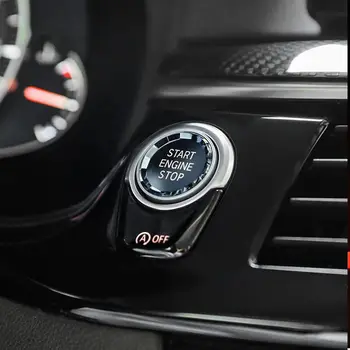Auto Dalys Viena Spustelėkite Pradėti Apdailos Lgnition Mygtuką Coverfor BMW E90 E91 E92 E93 E60 E70 