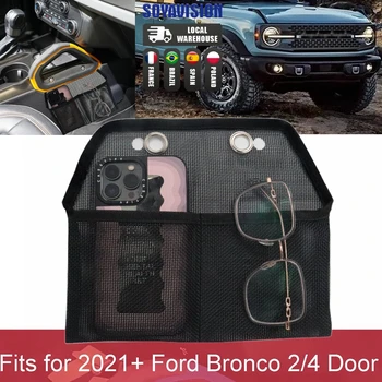 Keleivių Saugojimo Krepšys Konsolė Akių Kišene už Ford Bronco 2021 2022 Priedai Sėdynės Kosmoso Organizatorius - Nuotrauka 1  