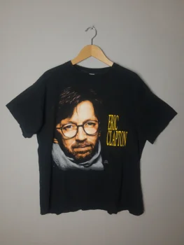 92' Eric Clapton kelionių RETAS vieno dygsnio roko tee marškinėliai vyrams - Nuotrauka 1  