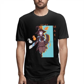 Maki Oze Ugnies Jėga Manga Retro Anime Marškinėliai Vasaros Medvilnės Trumpomis Rankovėmis Custom T-Shirt Vyrai Medvilnės Tees Streetwear Harajuku - Nuotrauka 1  