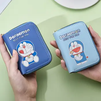 Naujas Doraemon Kortelė, Maišelis Mielas Animacinių filmų monetos rankinėje Jingle Katė Piniginės Vyrų ir Moterų Mėlyna Riebalų Žmogus Anti-Demagnetization Kortelės turėtojas - Nuotrauka 2  