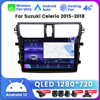 Android 12 QLED Ekranas Suzuki Celerio 2015 - 2018 Automobilio Radijas Stereo Multimedijos Grotuvas GPS Navigaciją Galvos Vienetas Carplay AUTO - Nuotrauka 1  