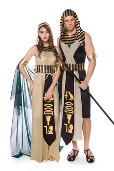 Pora Egipto Karalius Faraonas Kleopatra Graikų Deivė Kostiumas Helovinas Puras Cosplay Fancy Dress Vyrams, Moterims - Nuotrauka 2  