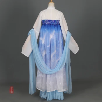 Roll-rankovės senovės stiliaus Han elementai krūtinės ilgio sijonas Cosplay Kostiumų Hanfu moterų suknelės, helovinas kostiumas moterims suaugusieji - Nuotrauka 2  