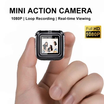 1080P Mini Veiksmo Kamera Pocket Cam HD Ekranas Pelninga Sporto DV Dviračio Vairuotojas Diktofonas Policijos Įstaiga, Kamera Vaizdo pokalbių Savirašio - Nuotrauka 1  