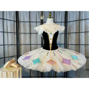 Vaikų baleto TUTU suknelė veiklos kostiumas mln. klounas baleto scenos kostiumų mergina gulbių ežeras purus gazas suknelė - Nuotrauka 1  