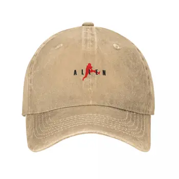 Oro Allen (Raudona+Juoda) Dangtelis Kaubojaus Skrybėlę paplūdimio skrybėlę trucker bžūp skrybėlės beisbolo kepurė Hat mergina vyriški - Nuotrauka 1  