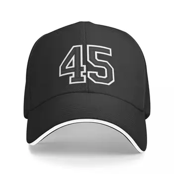 Naujas 45 Black Džersis Sporto Numerį keturiasdešimt penkių Futbolo 45 Beisbolo kepuraitę žvejybos kepurės Skrybėlės Prekės ženklo Vyras Kepurės vyriškos Kepurės Moterims - Nuotrauka 1  