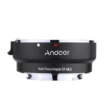 Andoer EF-NEXII Automatinis Fokusavimas AF Objektyvo Adapterio Žiedas Anti-Shake Canon EF EF-S Objektyvas naudoti Sony NEX E Mount viso Kadro Fotoaparatas - Nuotrauka 2  