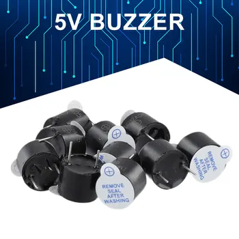 10VNT Aktyvus Buzzer Patikimesnė Garsiakalbis Buzzer 5V Buzzer Alarm Varpininkas 12*9,5 mm Magnetinio Ilgas Nepertraukiamas Pyp Toną Arduino - Nuotrauka 1  