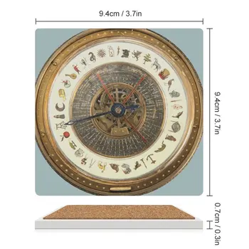 Golden Compass Alethiometer Keramikos Padėkliukai (Aikštė) Taurės kilimėlis taurės nustatyti kawaii Padėkliukai - Nuotrauka 2  