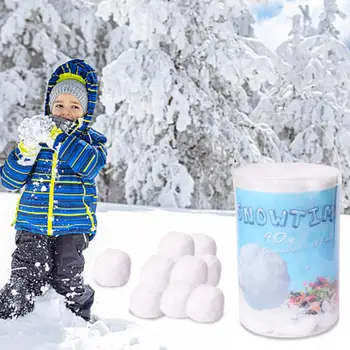 Netikras Kalėdų Putinas Patalpų sniego Gniūžtės Kova Žaislas Žiemos Stebuklų 40pcs Dirbtinis Medvilnės sniego Gniūžtėmis Patalpų už Putinas - Nuotrauka 1  