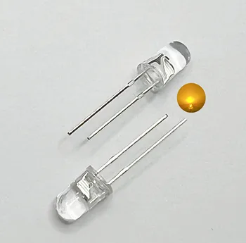 1000pcs /daug Skaidrus Apvalus 5mm super šviesus vanduo skaidrus geltonas Šviesos diodų (LED) lemputės diodų F5 - Nuotrauka 1  